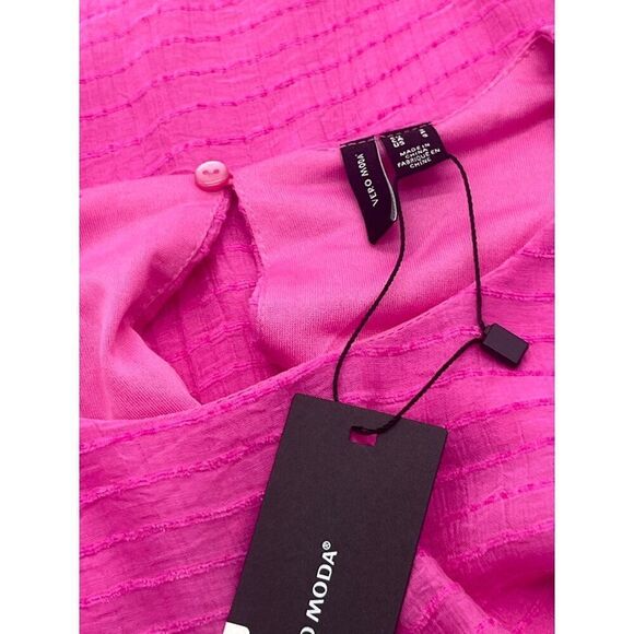 Vero Moda VMALMA O-neck Textured Blouse, Pink, Sz. S - Picture 8 of 15